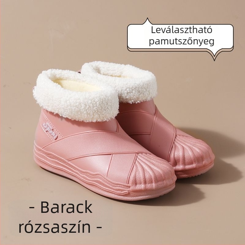 Női esőcsizmák PVC felsőrésszel, alacsony cső dizájn, felnőtteknek