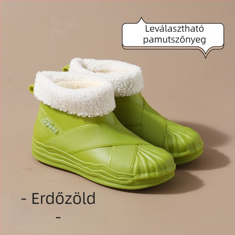 Női esőcsizmák PVC felsőrésszel, alacsony cső dizájn, felnőtteknek