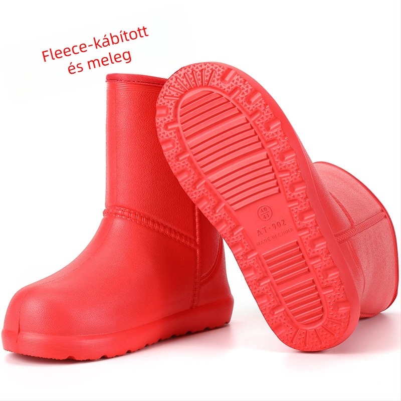 Női esőcsizmák az Aote treading-től, EVA felső rész, fleece bélés, alacsony cső, 1–3 cm sarok, csúszásmentes talp