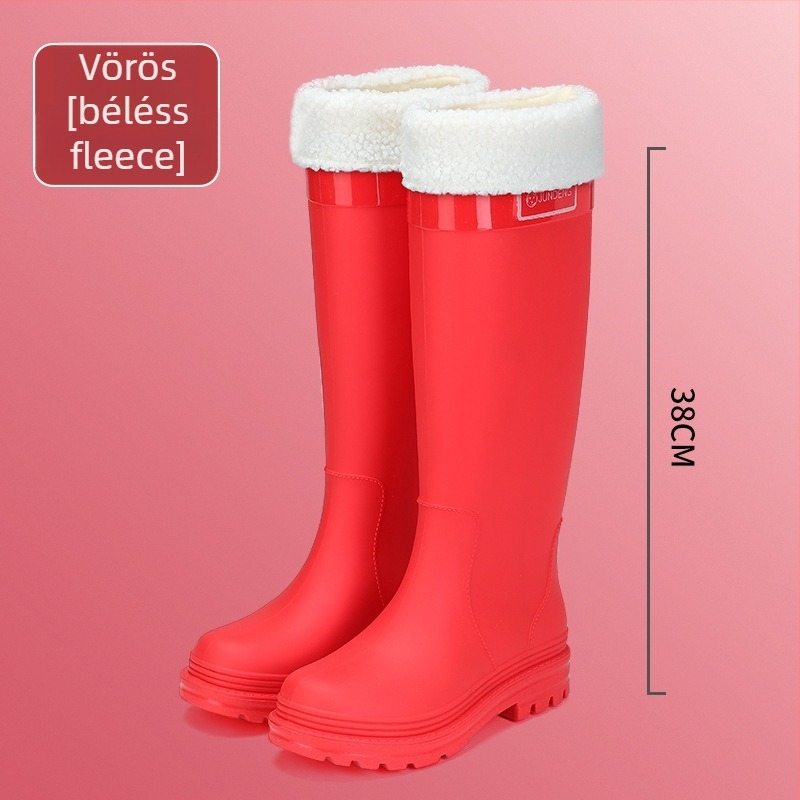 Női PVC esőcsizma magas szárú, alacsony sarok 1–3 cm, minden évszakra
