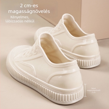 Női esőcsizmák, PVC felsőrész, alacsony cső, négy évszakos, uniszex
