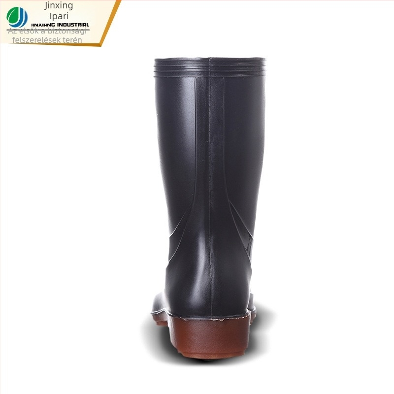 Golden Oak női PVC esőcsizmák, középmagasságú, csúszásmentes, vízálló, lapos sarka