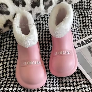 Női vízálló rövid csizma, fleece bélelt, EVA felső rész, középső szár, 3–5 cm sarkú, két hordási mód