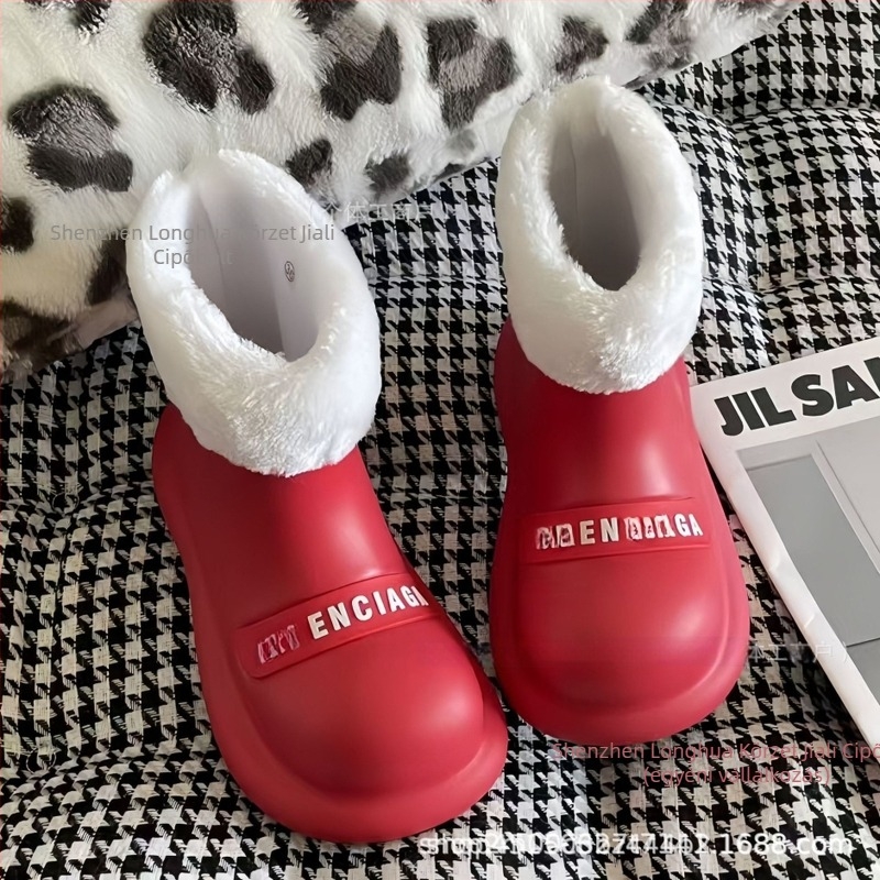 Női vízálló rövid csizma, fleece bélelt, EVA felső rész, középső szár, 3–5 cm sarkú, két hordási mód