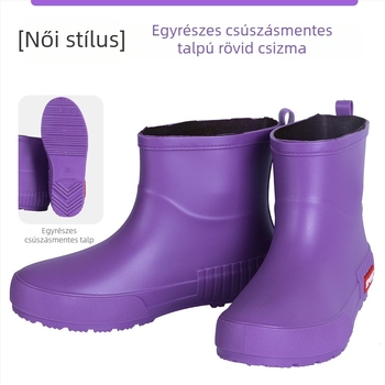 Női esőcsizmák - PVC felsőrész, középmagas a vádlit érő magasság, lapos sarok, vastagított talp, csúszásmentes – Male Heron