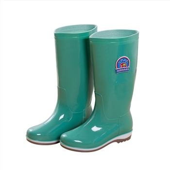 Női esőcsizmák PVC felsőrésszel, magas szár, alacsony sarok 1-3 cm, négy évszakra