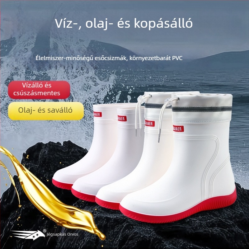 Uniszex PVC esőcsizma – sav- és lúgálló, csúszásmentes, vízálló, közép- és magas szárú
