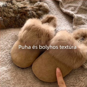 Baotou filc velúr női papucs Birkenstock-stílusú, koreai hangulat, 2025 ősz-tél