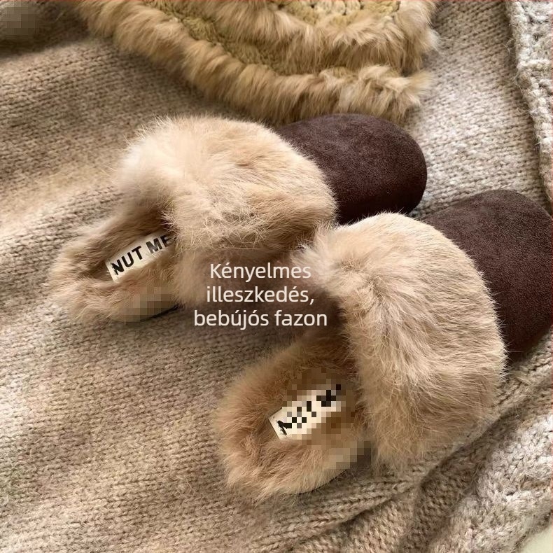 Baotou filc velúr női papucs Birkenstock-stílusú, koreai hangulat, 2025 ősz-tél