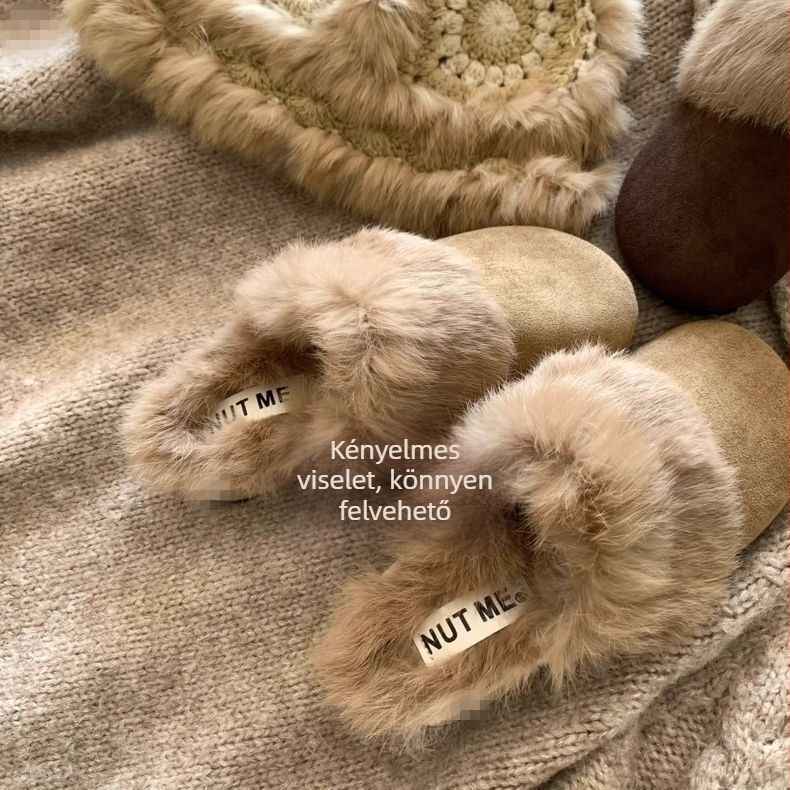 Baotou filc velúr női papucs Birkenstock-stílusú, koreai hangulat, 2025 ősz-tél