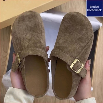 Baotou Slip-On szandálok, 3-5 cm vastag talppal, PU felsőrész, bőr belső, varrott talp, légáteresztő és csúszásmentes