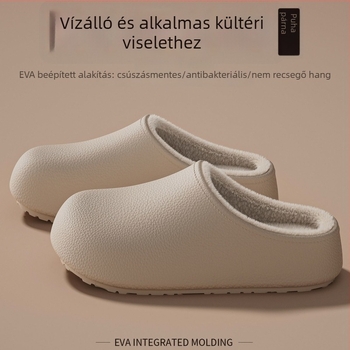 Női pamut papucs, Lolita stílusban, EVA felsőrész és EVA talp, vastag talpú, vízálló és csúszásmentes, műszőrös bélés, téli 2025