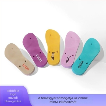 Női PVC flip-flop, csontmintázat, EVA talp, injekciós öntött talp, vastag talp 11 cm felett