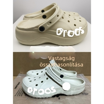 Uniszex Crocs-stílusú klumpák EVA felsőrésszel és EVA talppal, légies nyári viselet, injektált formájú konstrukció, 3 cm+ vastag talp