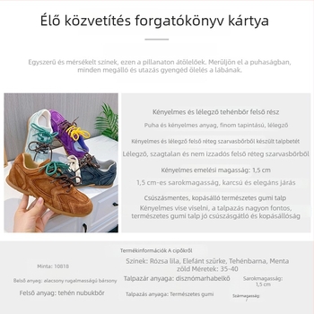 Női nubuk bőr sportcipő, kerek orr, 3-5 cm-es középmagas sarok, természetes gumi talp, elől fűzővel záródó