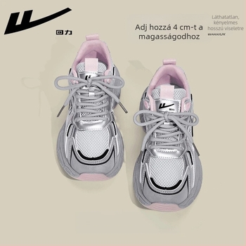 Női Dad Shoes stílusú sneaker, felső rész szintetikus bőr, kerek orr, alacsony felső rész, fűzővel záródó, lélegző PU belső, PVC talp