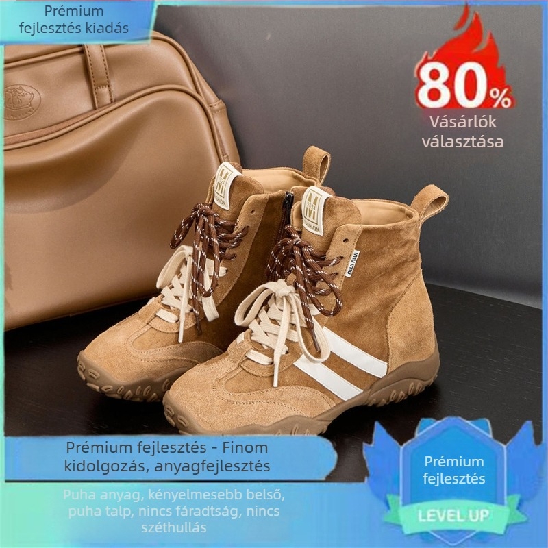 6 cm-es magasságot növelő sportcipő, vászon felsőrésszel, hegyes orral, gumírozott talppal