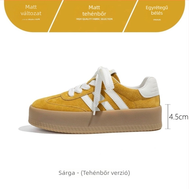 Női vászon sportcipő alacsony felsőrésszel, vastag talppal, magasság növelése, tavasz 2025