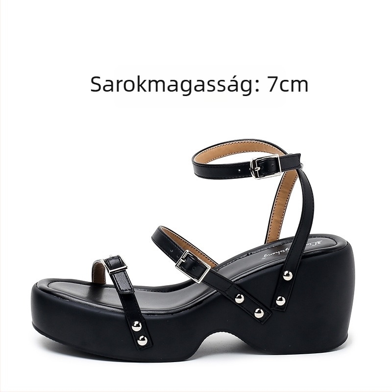 Római szandálok mikroszálas felsőrésszel, PU talppal, osztott lábujjjal, római stílus