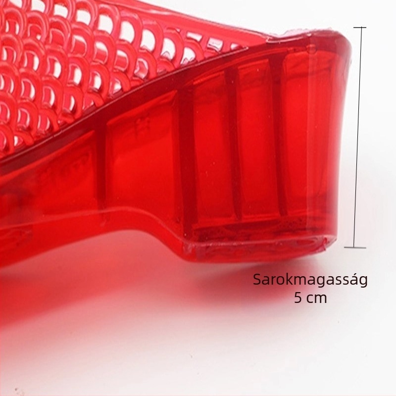 Toe Cap papucs dőlt sarkú, műanyag felsőrész, műanyag-gumi talp, 0–3 cm talpt vastagság, felnőtteknek, nyári viselet