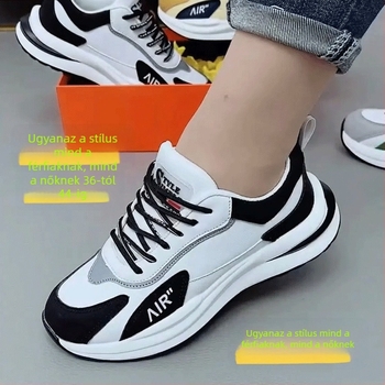 Sportcipő: lélegző PU felsőrész, alacsony sarok 1–3 cm, EVA talp, fűzős