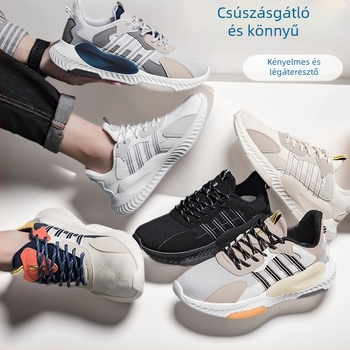 Uniszex Flyknit tornacipő, lágy talppal, csúszásmentes, könnyű mindennapi futócipő, lélegző mesh felső