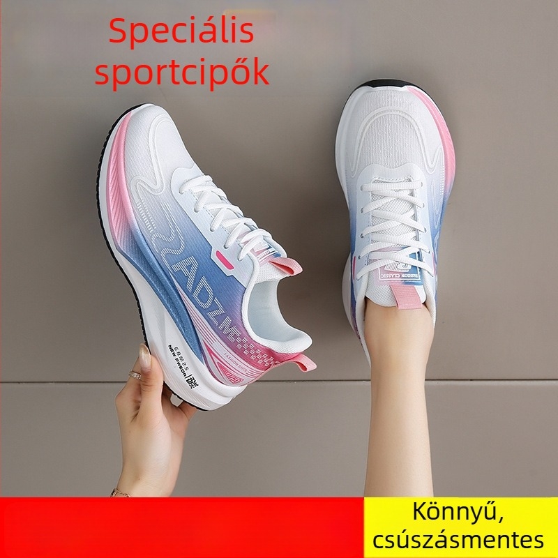 Női mesh felső részű sneaker, fűzős zárás, kerek orr, légáteresztő párnázás