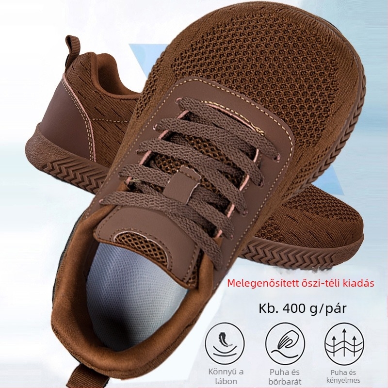 Széles lábú járócipő – extrán széles, meleg, Hallux valgus támogatással, elöl fűzőzárás