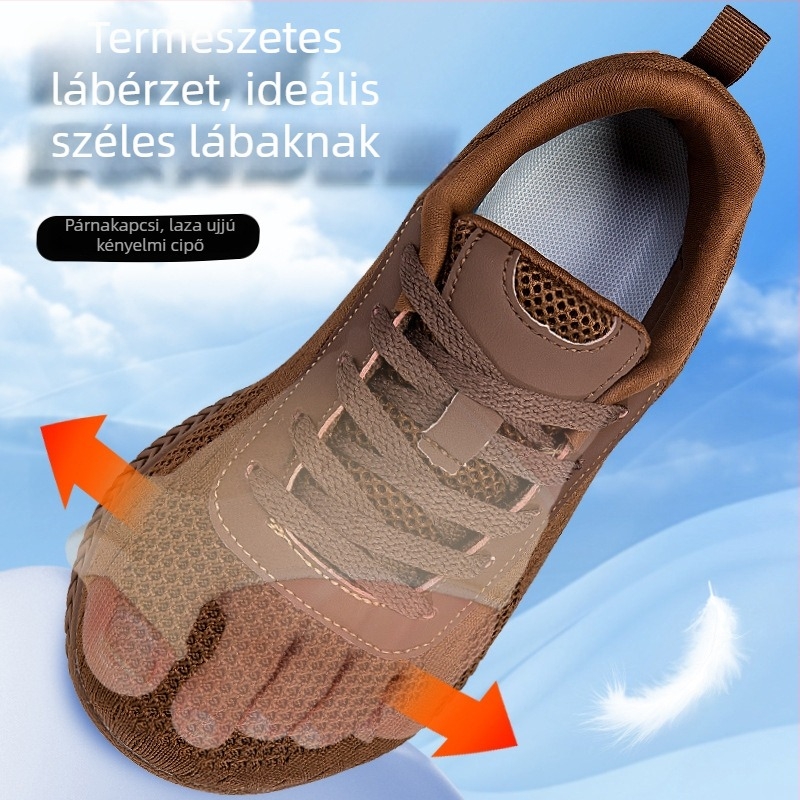 Széles lábú járócipő – extrán széles, meleg, Hallux valgus támogatással, elöl fűzőzárás