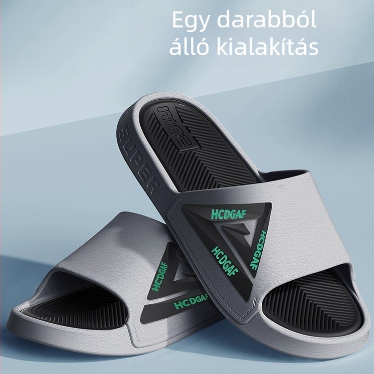 Férfi nyári papucs, csúszásmentes, vastag talppal, beltéri és kültéri használatra
