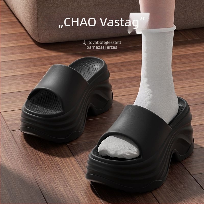 Női platform szandálok, vastag talppal, EVA kivitelezés, nyitott orr, utcai stílus, 8 cm magasság