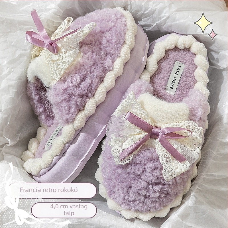 Alice Női masnis papucs – EVA felsőrész, EVA talp, anti-slip, kopásálló, talp vastagsága 0–3 cm.