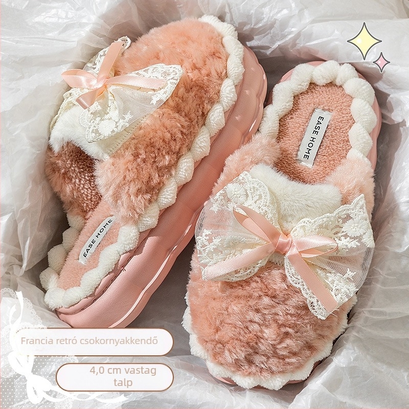 Alice Női masnis papucs – EVA felsőrész, EVA talp, anti-slip, kopásálló, talp vastagsága 0–3 cm.