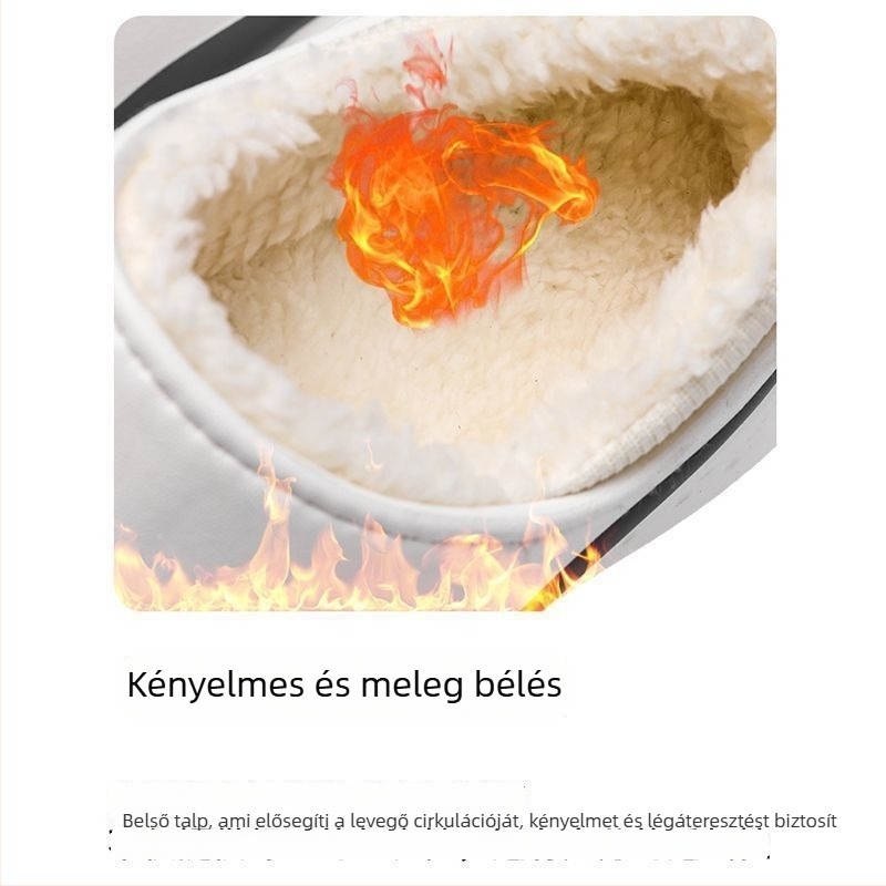 Férfi pamut papucs - téli melegítés, EVA felsőrész és talp, vízálló, csúszásmentes, beltéri és kültéri használatra