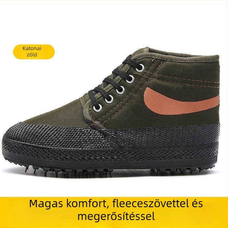 Téli papucs/otthoni cipő: csúszásmentes, meleg és kopásálló; vászon felsőrész, gumí talp; vastagított dizájn; hétköznapi minimalist stílus