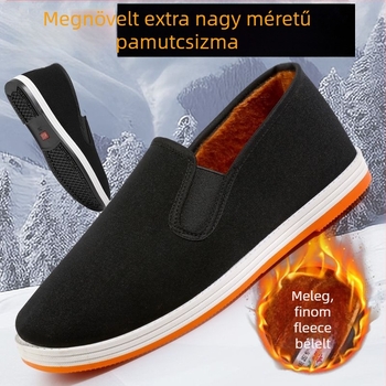 Téli férfi vászon papucs összetett talppal – otthoni lábbeli