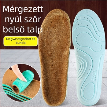 Téli csizma talpbetét – fleece bevonat, lélegző; modell XY39; anyag: Dali cotton + long hair crystal velvet; teljes talpbetét
