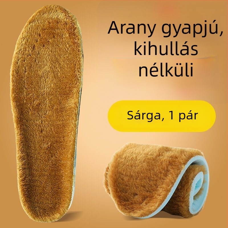 Téli csizma talpbetét – fleece bevonat, lélegző; modell XY39; anyag: Dali cotton + long hair crystal velvet; teljes talpbetét