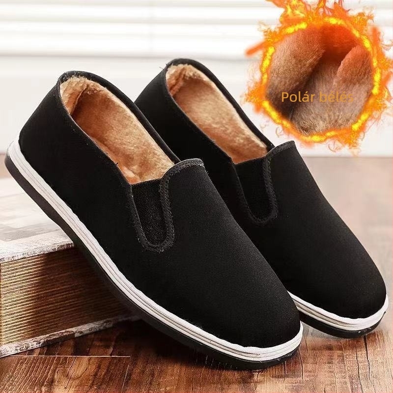 Uniszex vászon slip-on cipő, alacsony felső résszel, lélegző textil bélés, elasztikus pánt, gumi talp