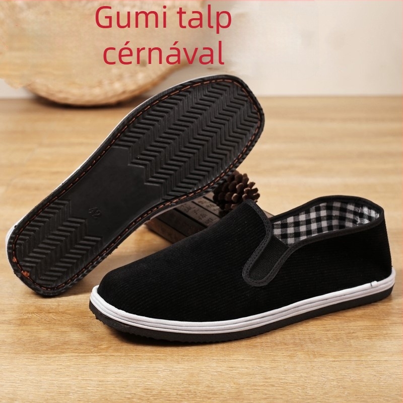 Uniszex vászon slip-on cipő, alacsony felső résszel, lélegző textil bélés, elasztikus pánt, gumi talp