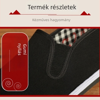 Férfi vászon cipő, kerek orrú, felső rész vászonból, alacsony sarok 1–3 cm, lélegző, mind a négy évszakra