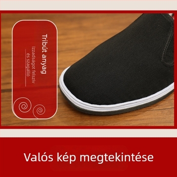Férfi vászon cipő, kerek orrú, felső rész vászonból, alacsony sarok 1–3 cm, lélegző, mind a négy évszakra