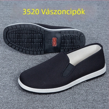 Uniszex vászon cipő pamut felsőrésszel, PVC talppal, alacsony szárú, négyszögletes orr