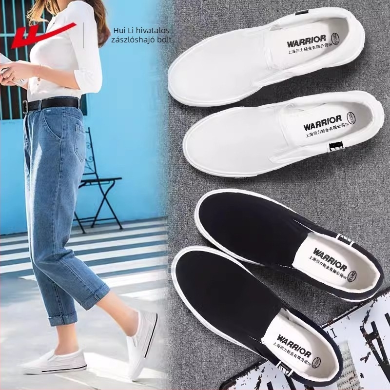 Uniszex vászon Slip-On cipő, felsőrész: vászon, talp: gumi, vulkanizált konstrukció, EVA talpbetét