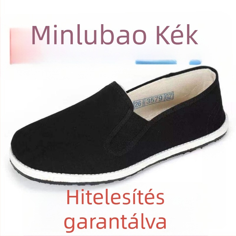 Uniszex vászoncipők – kerek orr, pamut felső rész, gumi talp, vulkanizált konstrukció, alacsony profil