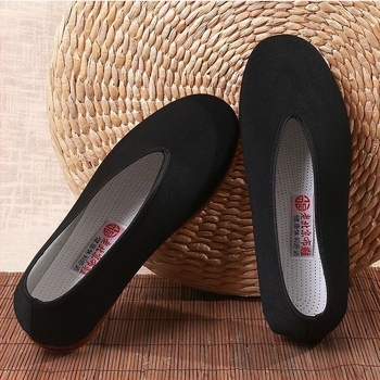 Férfi Vászon slip-on cipő, pamut felsőrésszel, TPR talppal – kerek orr, alacsony felső rész