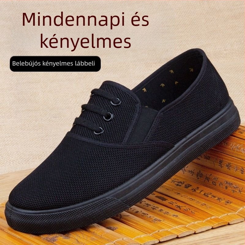 Slip-On vászoncipő, uniszex, légáteresztő mesh bélés, csúszásmentes injektált talp, alacsony felső