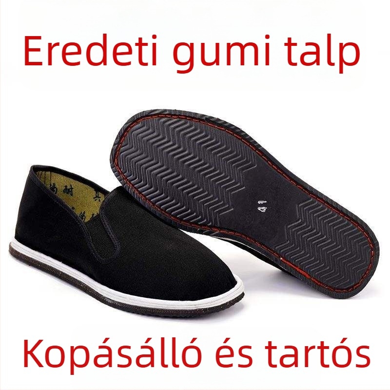 Férfi munkacipő pamut felső rész, fleece bélés, csúszásmentes talp, kopásálló, alacsony profil