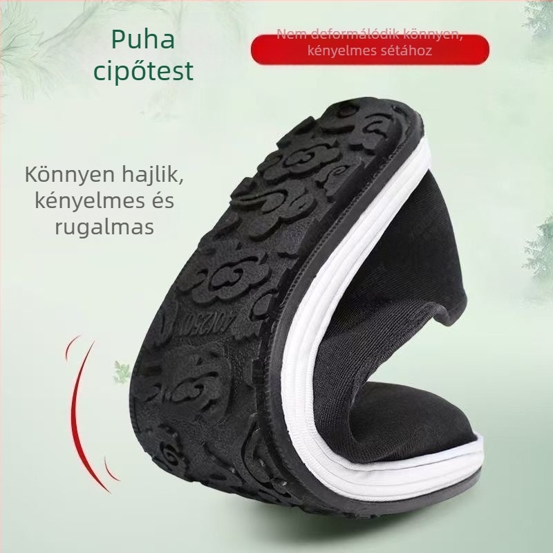 Férfi vászoncipő, lélegző, kerek orr, alacsony felső rész, pamut talpbetét