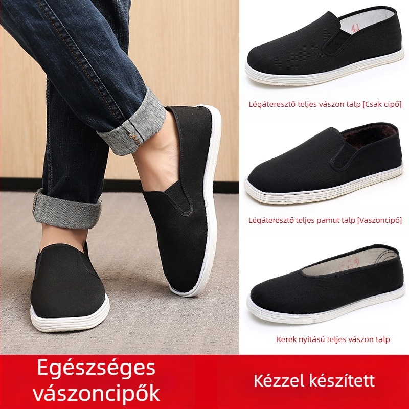 Slip-On téli vászoncipő, fleece belsővel, kényelmes és meleg; felső rész: pamut vászon; belső: rövid műszőr; talpbetét: műszálas gyapjú; talp: Melaleuca